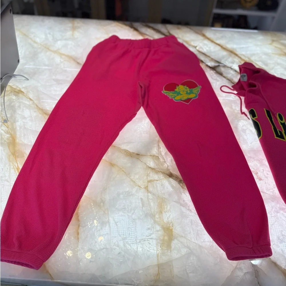 Boys Lie Pink Sweatpants and Sweatshirt Set - Picture 5 of 10